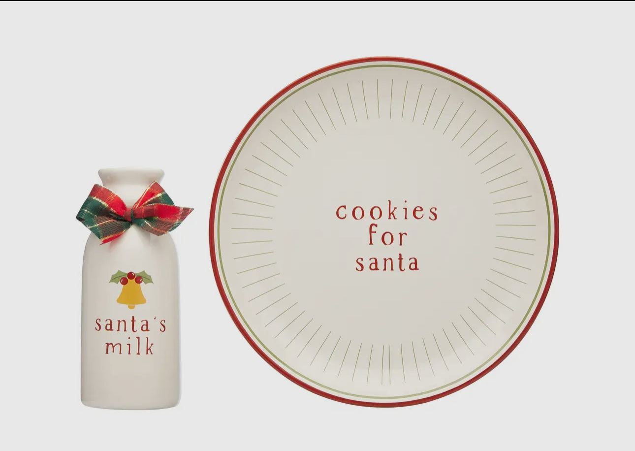 Santa’s Christmas Milk and Cookie Set