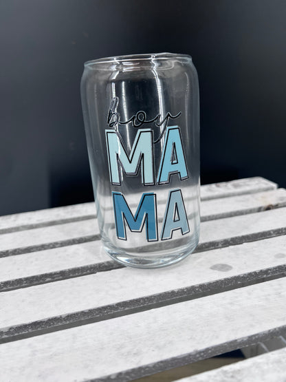 Boy mama glass cup