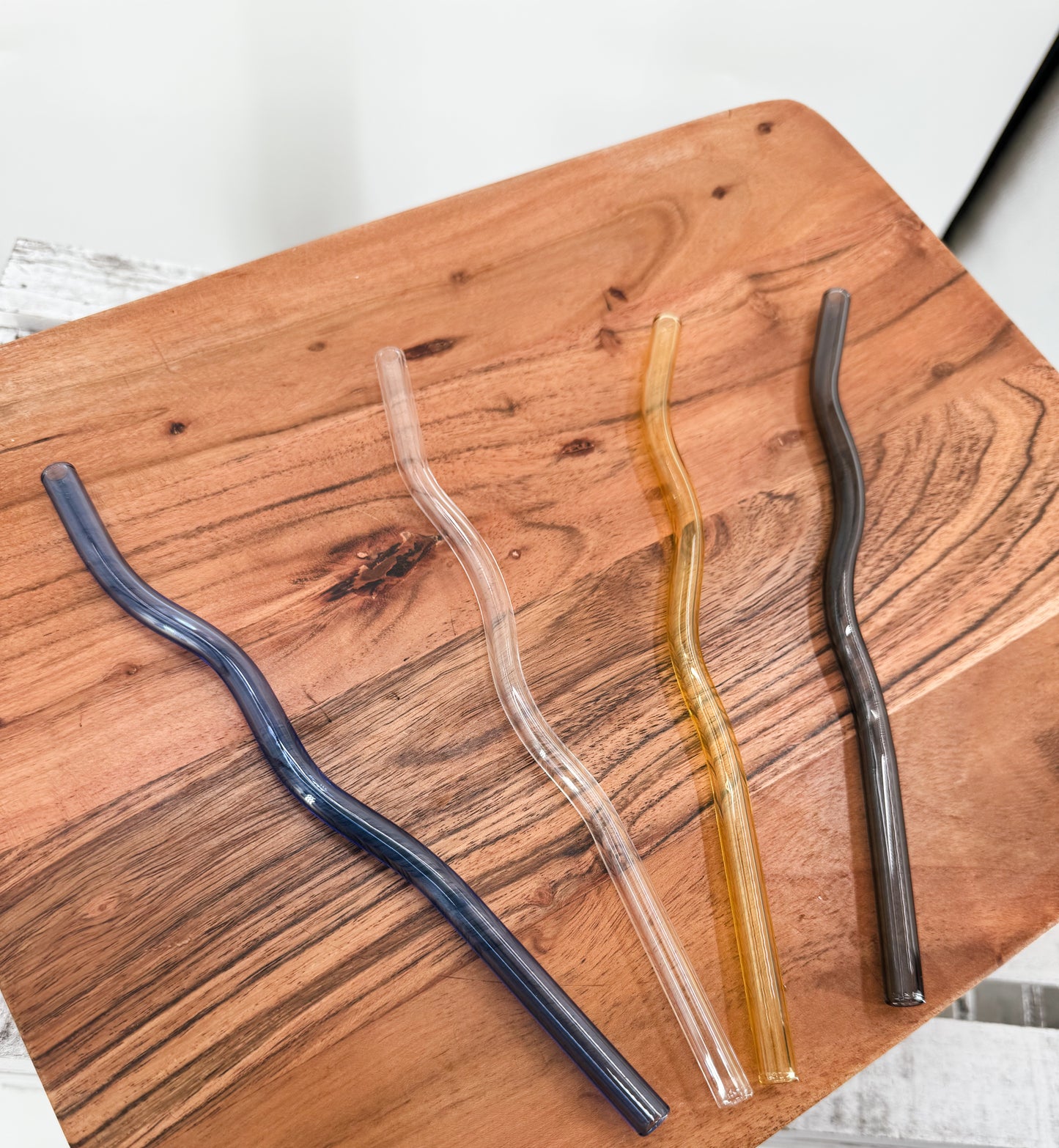 Wavy glass straw  *reusable