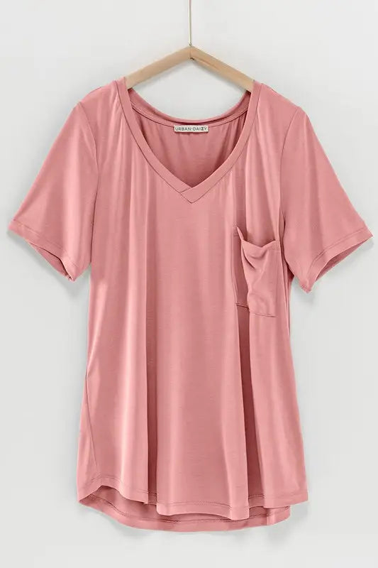 V-neck Pocket tee